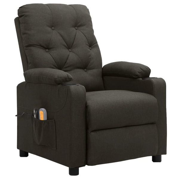 vidaXL Electric Massage Armchair Taupe Fabric