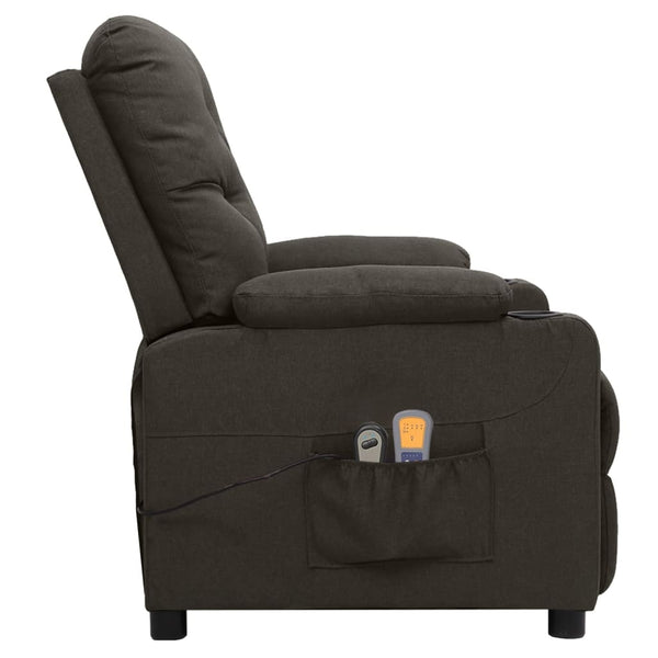 vidaXL Electric Massage Armchair Taupe Fabric