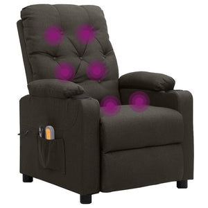 vidaXL Electric Massage Armchair Taupe Fabric