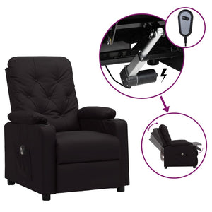 vidaXL Electric Recliner Black Faux Leather