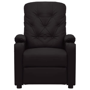 vidaXL Electric Recliner Black Faux Leather