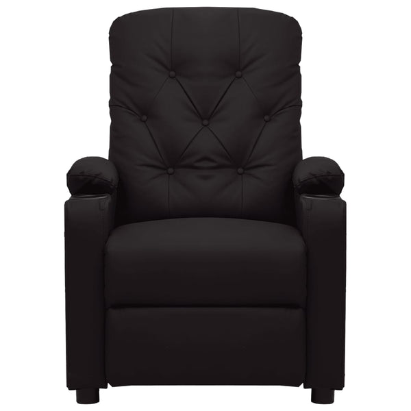 vidaXL Electric Recliner Black Faux Leather