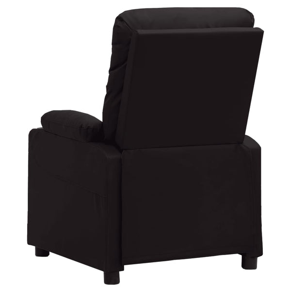vidaXL Electric Recliner Black Faux Leather