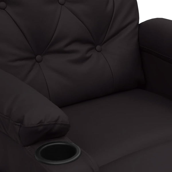 vidaXL Electric Recliner Black Faux Leather