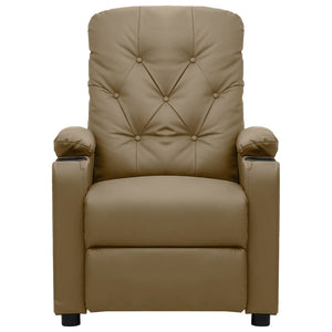 vidaXL Electric Recliner Cappuccino Brown Faux Leather