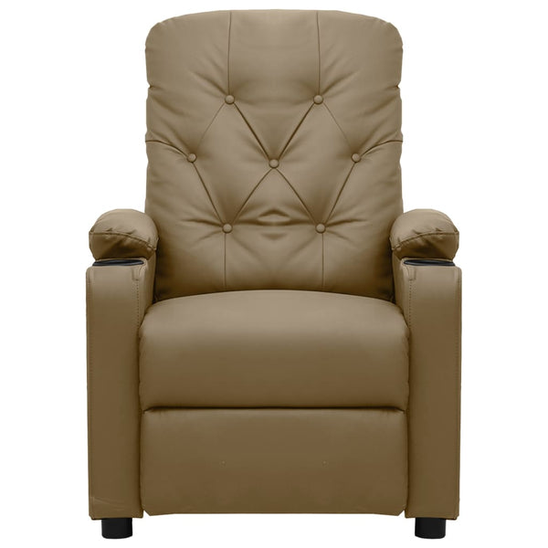 vidaXL Electric Recliner Cappuccino Brown Faux Leather
