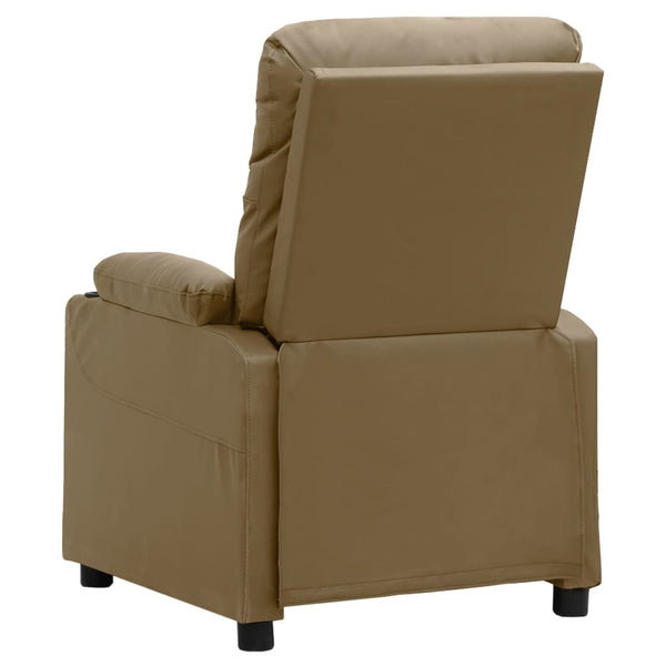 vidaXL Electric Recliner Cappuccino Brown Faux Leather