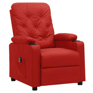 vidaXL Electric Recliner Wine Red Faux Leather