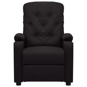 vidaXL Electric Massage Recliner Black Faux Leather