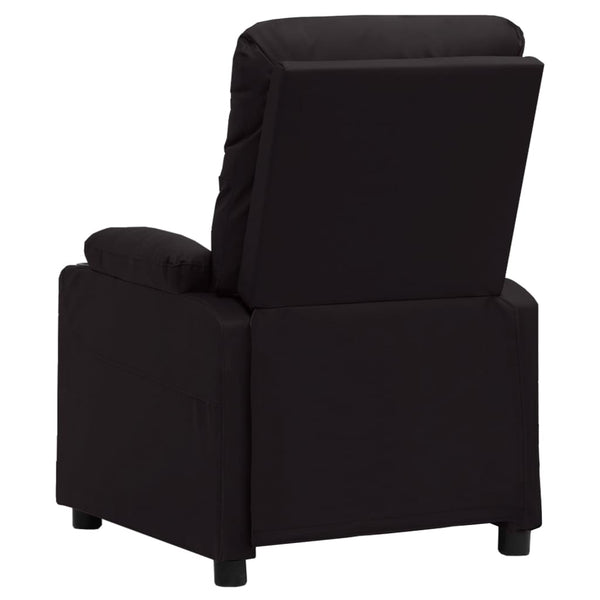 vidaXL Electric Massage Recliner Black Faux Leather