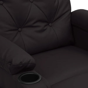 vidaXL Electric Massage Recliner Black Faux Leather