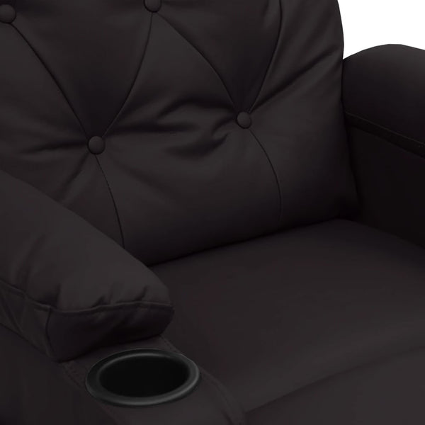 vidaXL Electric Massage Recliner Black Faux Leather