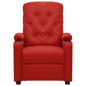 vidaXL Electric Massage Recliner Wine Red Faux Leather