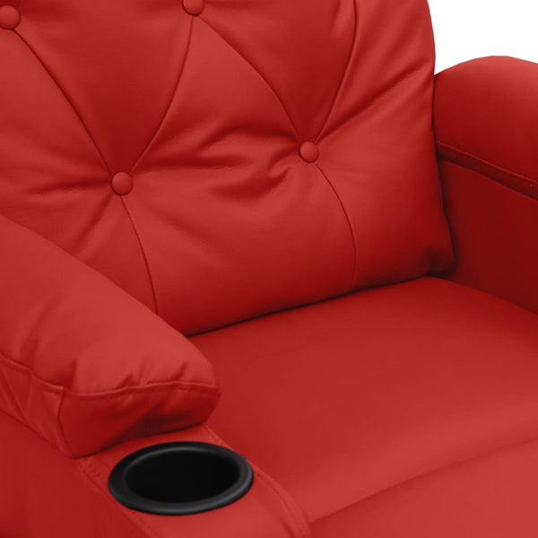 vidaXL Electric Massage Recliner Wine Red Faux Leather