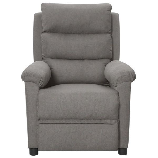 vidaXL Electric Recliner Light Grey Fabric