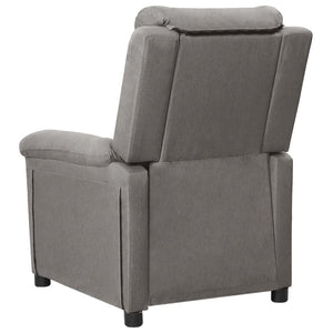 vidaXL Electric Recliner Light Grey Fabric