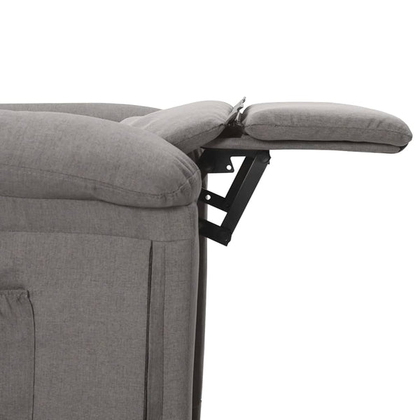 vidaXL Electric Recliner Light Grey Fabric