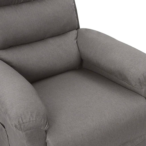 vidaXL Electric Recliner Light Grey Fabric