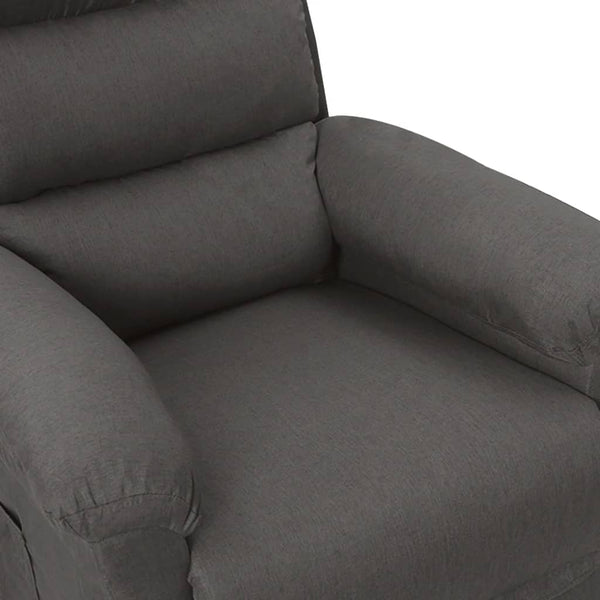 vidaXL Electric Recliner Dark Grey Fabric