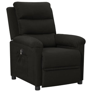 vidaXL Electric Recliner Black Fabric