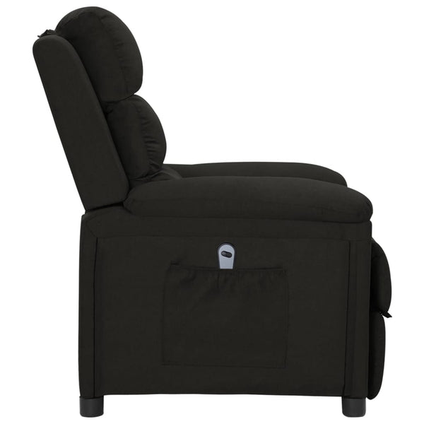 vidaXL Electric Recliner Black Fabric