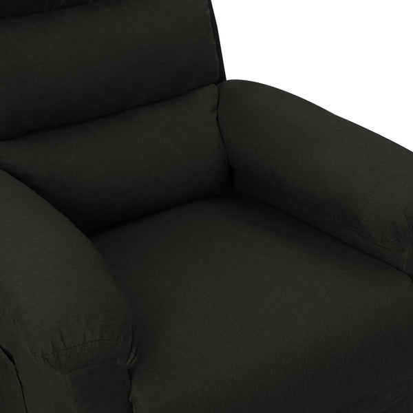 vidaXL Electric Recliner Black Fabric