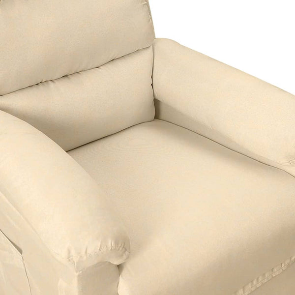vidaXL Electric Recliner Cream Fabric