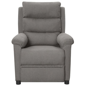 vidaXL Electric Massage Armchair Light Grey Fabric