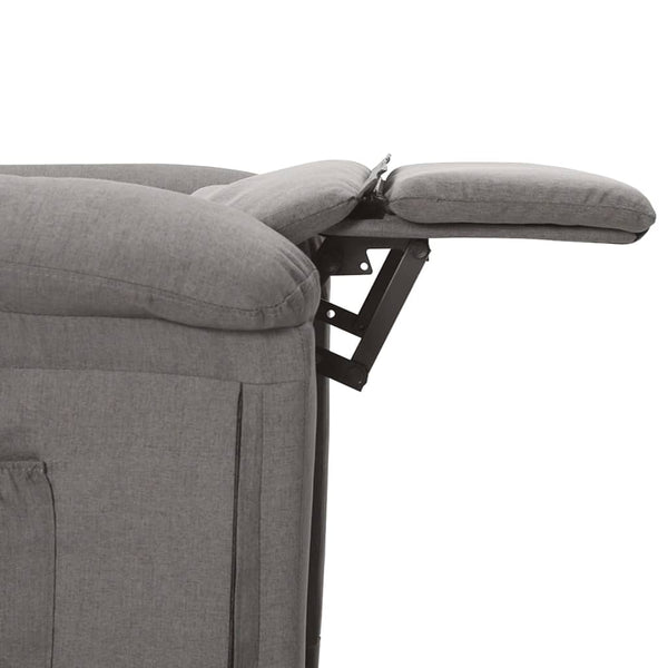 vidaXL Electric Massage Armchair Light Grey Fabric