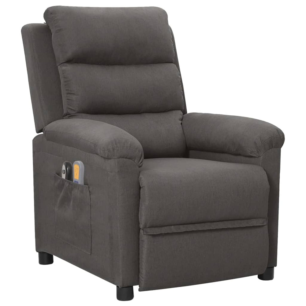 vidaXL Electric Massage Chair Dark Grey Fabric