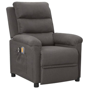 vidaXL Electric Massage Chair Dark Grey Fabric