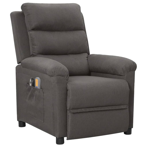 vidaXL Electric Massage Chair Dark Grey Fabric
