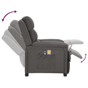 vidaXL Electric Massage Chair Dark Grey Fabric