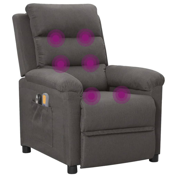 vidaXL Electric Massage Chair Dark Grey Fabric