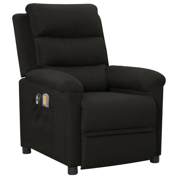 vidaXL Electric Massage Chair Black Fabric