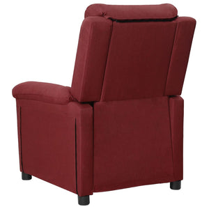 vidaXL Electric Massage Chair Wine Red Fabric