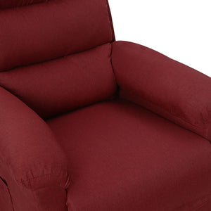 vidaXL Electric Massage Chair Wine Red Fabric