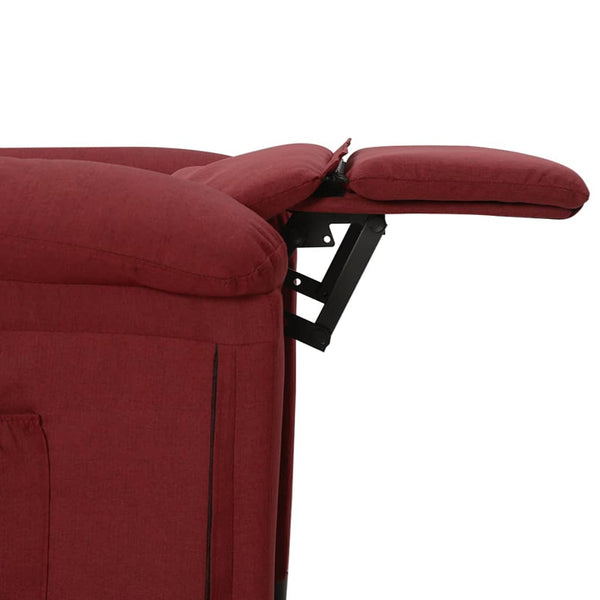 vidaXL Electric Massage Chair Wine Red Fabric