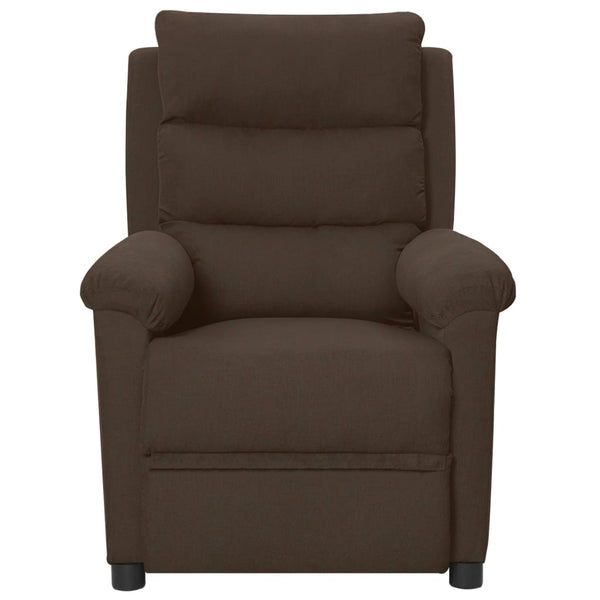 vidaXL Electric Massage Armchair Dark Brown Fabric