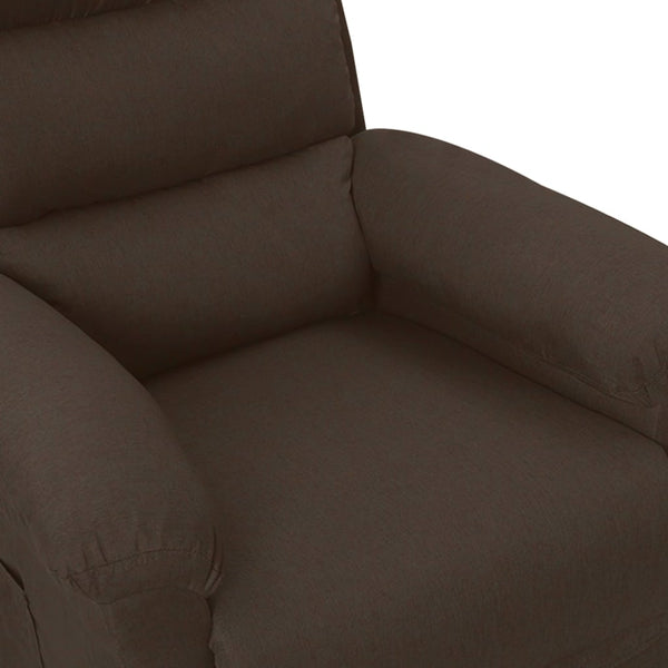 vidaXL Electric Massage Armchair Dark Brown Fabric