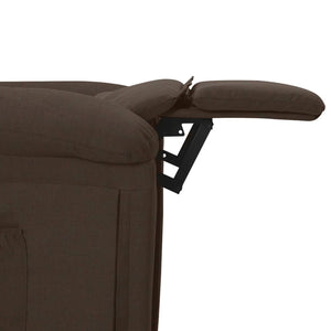 vidaXL Electric Massage Armchair Dark Brown Fabric