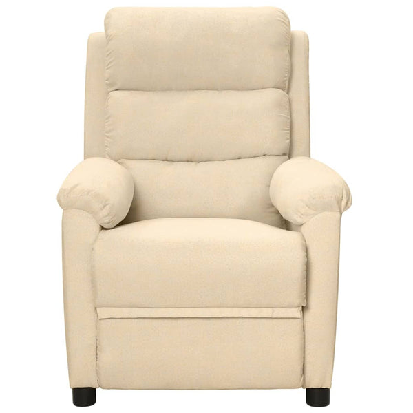 vidaXL Electric Massage Armchair Cream Fabric