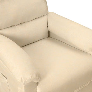 vidaXL Electric Massage Armchair Cream Fabric