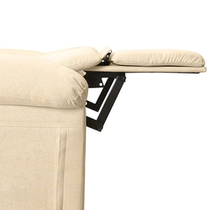 vidaXL Electric Massage Armchair Cream Fabric