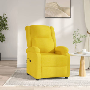 vidaXL Electric Recliner Yellow Fabric