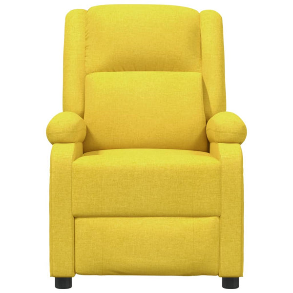 vidaXL Electric Recliner Yellow Fabric