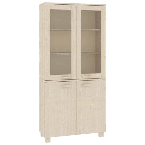 vidaXL Highboard HAMAR Solid Pine Honey Brown