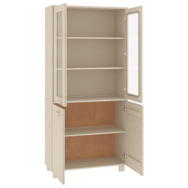 vidaXL Highboard HAMAR Solid Pine Honey Brown