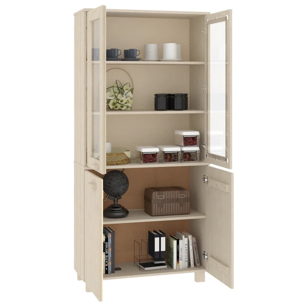 vidaXL Highboard HAMAR Solid Pine Honey Brown