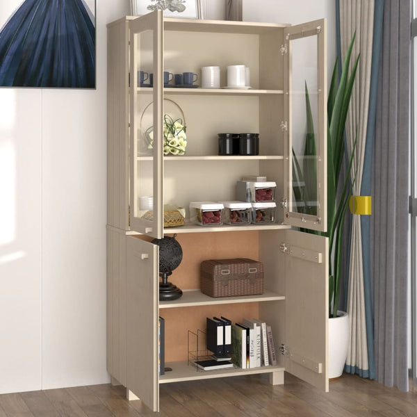 vidaXL Highboard HAMAR Solid Pine Honey Brown